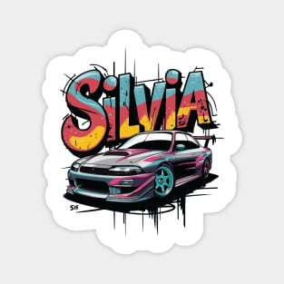 Nissan Silvia S15 Drifting Vintage Car Magnet