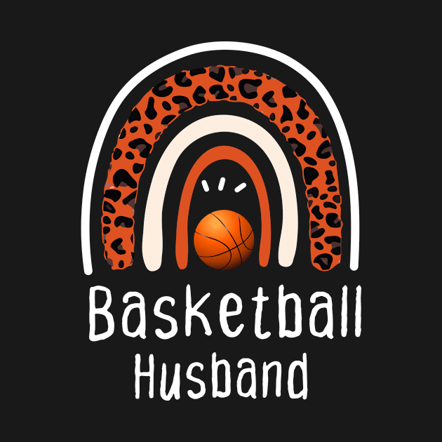 basketball Husband, basketball gift for Husband, Leopard Rainbow basketball gift by foxfieldgear