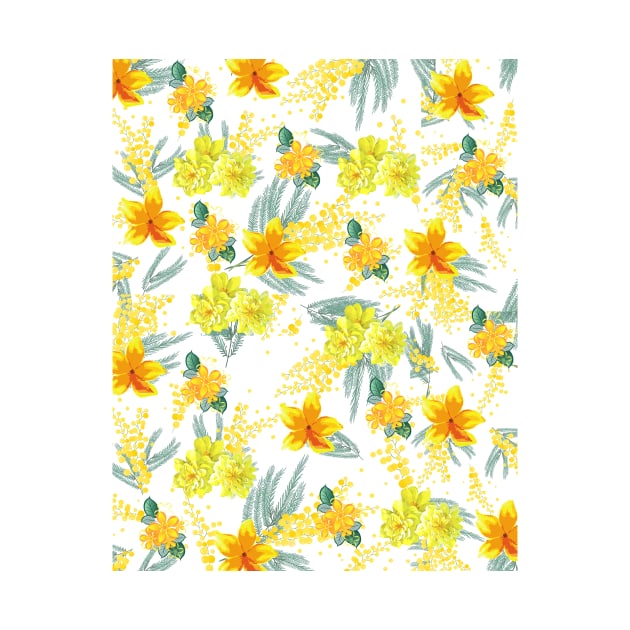 Yellow flower Pattern by BeatyinChaos
