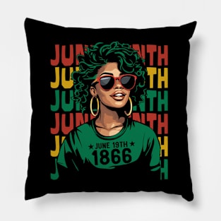 Black History Juneteenth Art for Men, Women, Girls Pillow