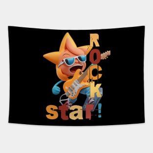 Rock Star With Guitar Tapestry