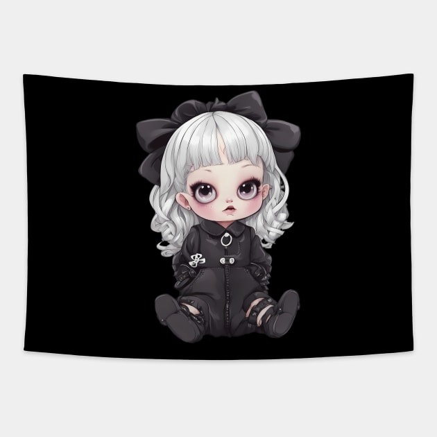 Kawaii Goth Tapestry by animegirlnft