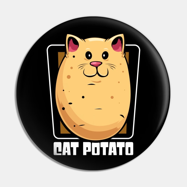 Cute Kawaii Cat Potato Vegetable Kitty Pin by Lumio Gifts