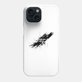 "Embrace the Glitch" vaporwave glitch aesthetic Phone Case