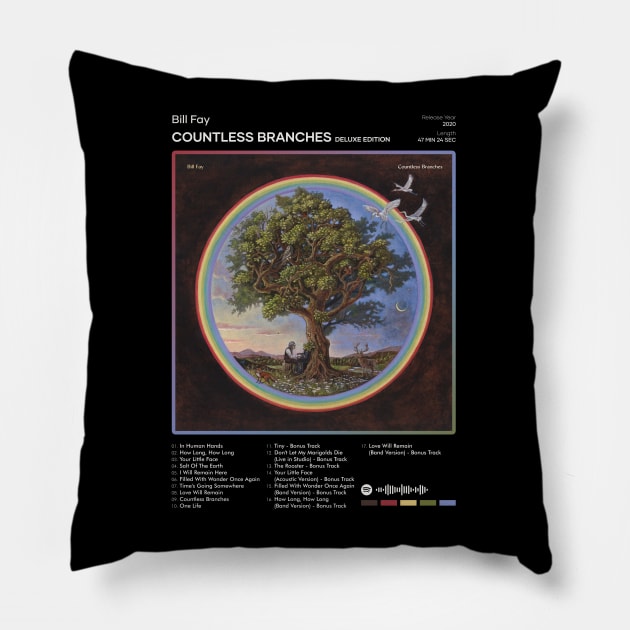 Bill Fay - Countless Branches (Deluxe Edition) Tracklist Album Pillow by 80sRetro