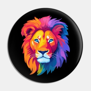 lion rainbow Pin