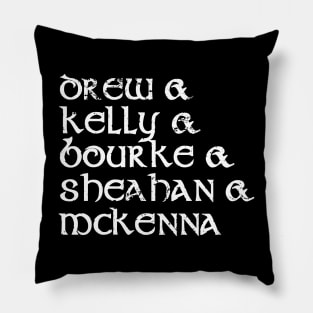 Dubliners Line Up Pillow