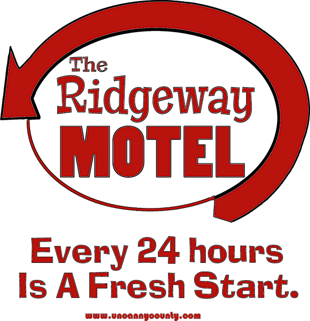Ridgeway Motel - Red Logo Kids T-Shirt by UncannyCounty