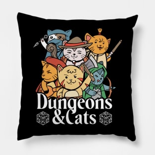 Funny Dungeons & Cats Pillow