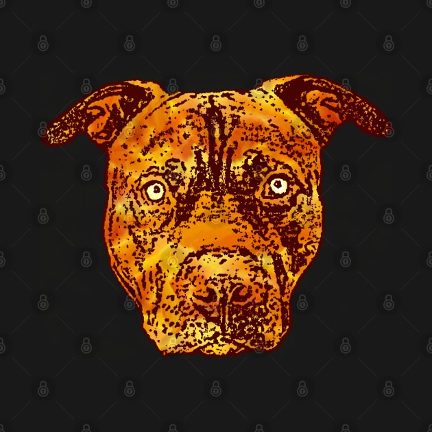 Fire Lava Pit Bull by childofthecorn