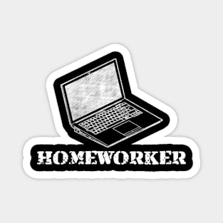 Vintage Grunge Homeworker Graphic Illustration Magnet