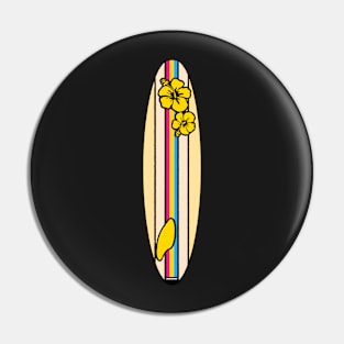 Pansexual Flag Surfboard - Yellow Pin