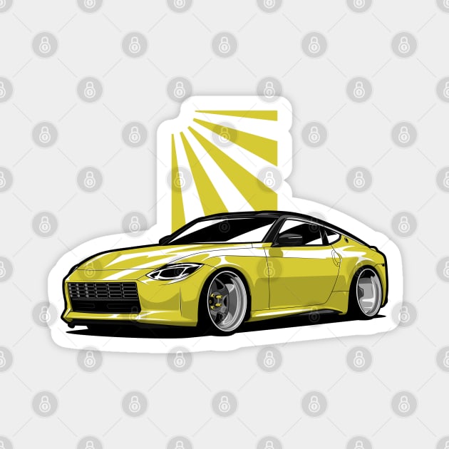 Green Yellow Fairlady Z Magnet by KaroCars