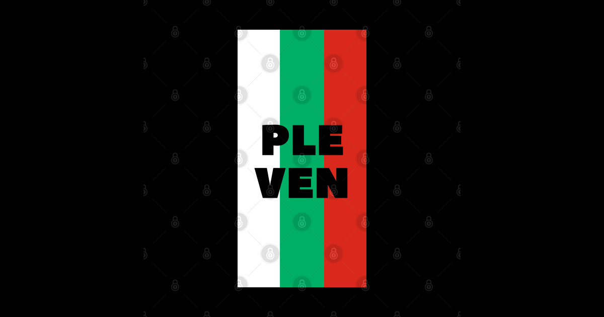 Pleven City in Bulgarian Flag Vertical - Bulgarian Flag - Sticker ...