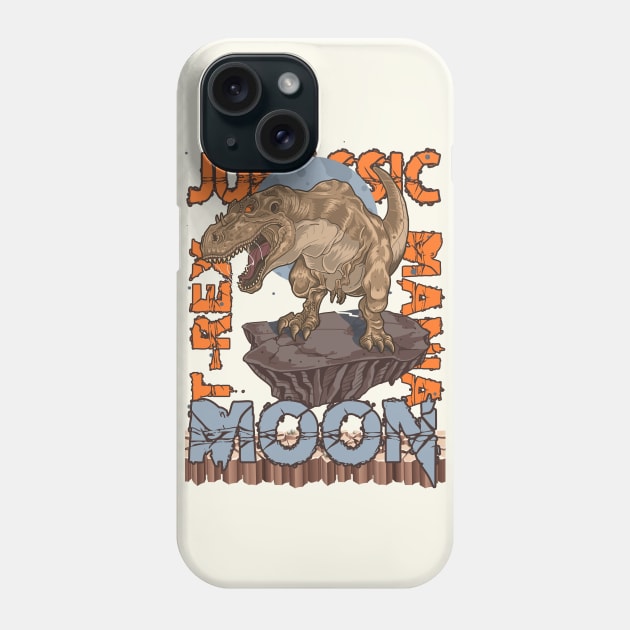 Jurassic Moon I TRex Mania Phone Case by black8elise