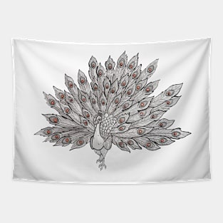 Peacock (White) Shirt Tapestry
