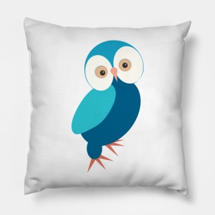 Funny owl with big eyes Pillow