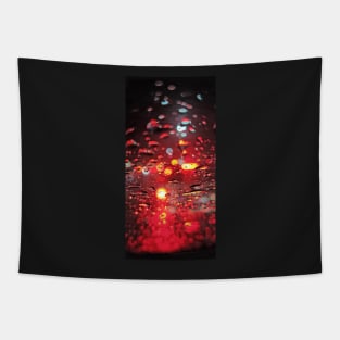 Rain Drops and Blurry Lights Tapestry