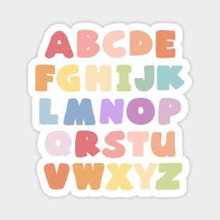 Rainbow Alphabet 1 Magnet