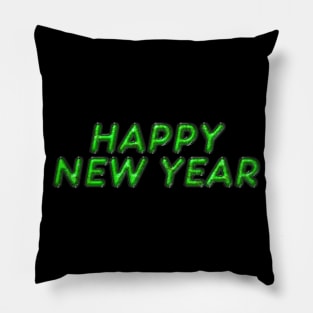 Happy New Year - Green Pillow