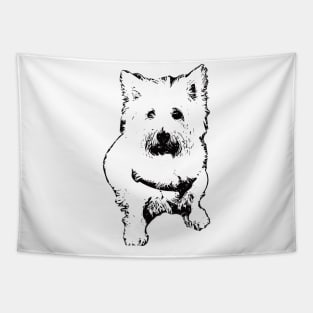 West Highland White Terrier Face Design - A Westie Christmas Gift Tapestry