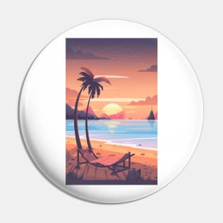 Sunset at the beach Pin