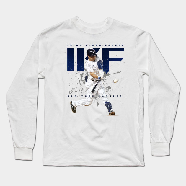 Isiah Kiner-Falefa New York Yankees Women's Navy Backer Slim Fit Long  Sleeve T-Shirt 