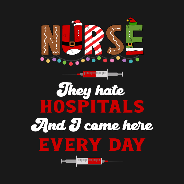 Funny Nurse Christmas Pun Quote Hilarious Joke ICU by HomeCoquette