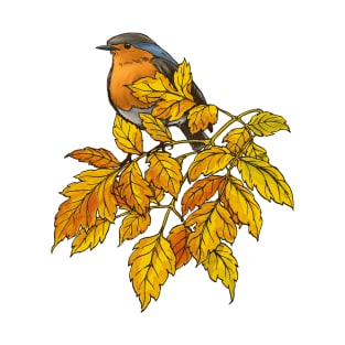 European robin on a tree T-Shirt