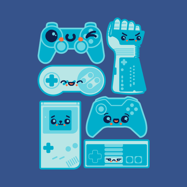 Cute as Buttons Kawaii Video Game Controllers by TeeMagnet