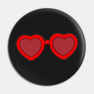 Red heart glasses - TS Pin