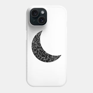 Crescent Moon Abstract Line Art Phone Case