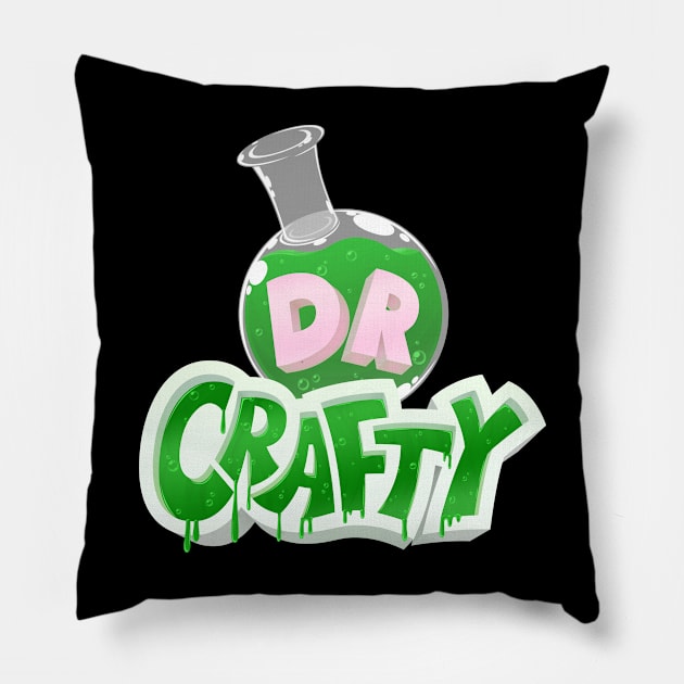 Dr Crafty Logo 2023 Pillow by DrCrafty