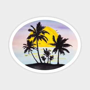 Tropical sunset Magnet