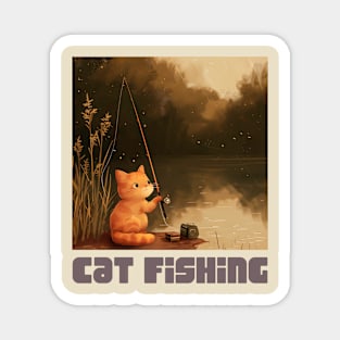 Cat Fishing Magnet