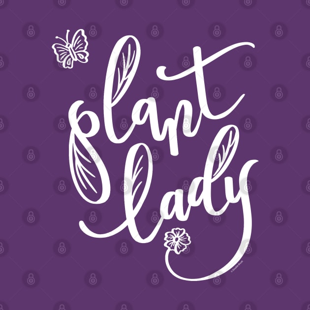 Plant Lady Hand Lettered Illustration Design by DoubleBrush