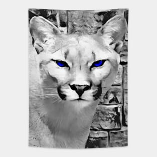 Puma Black and White Spray Paint Wall Tapestry