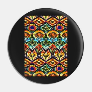 African Print Pattern Pin