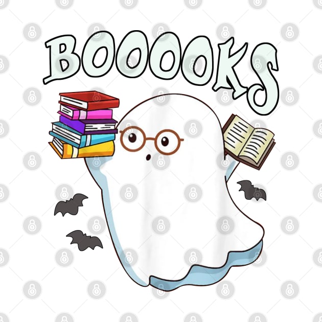 Cute Boo Read More Books Ghost Teacher Librarian Reading by LEMOUS TEES