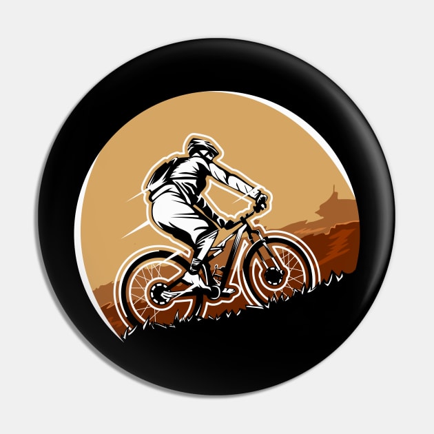 Bicycle Riding Cyclist Pin by ShirtsShirtsndmoreShirts