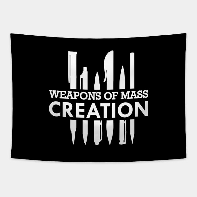 Writer - Weapons of mass creation Tapestry by KC Happy Shop