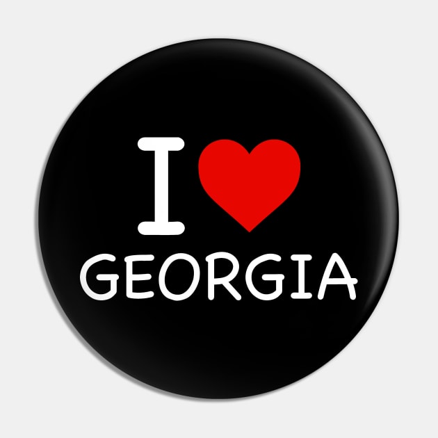 Georgia - I Love Icon Pin by Sunday Monday Podcast