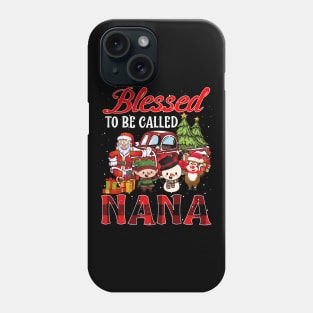 Blessed To Be Called Nana Christmas Buffalo Plaid Truck Phone Case