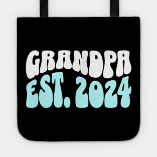 Grandpa Est. 2024 First Time Grandfather Gift Tote