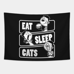 Eat Sleep Cats - Cat lover gift product Tapestry