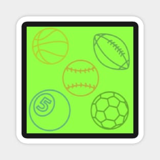 Sportball Pattern Magnet