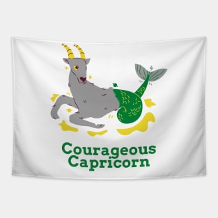 Courageous Capricorn - Astrology Art Tapestry