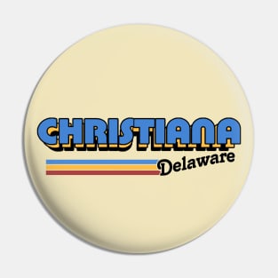 Christiana, Delaware / / Retro Style Design Pin