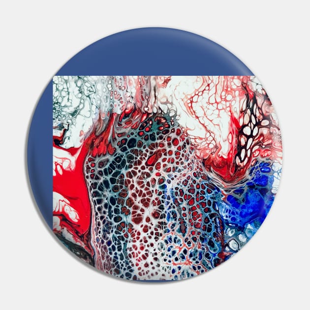 Liquid Patriot - Acrylic Paint Pour Pin by Colette22
