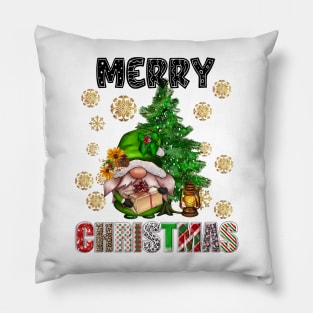 Merry Christmas Gnome Family Funny Xmas Tree Women Men Kids Pillow